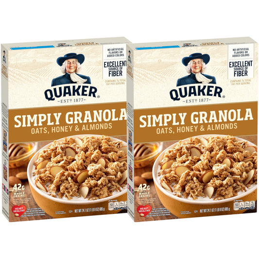 Quaker Simply Granola Honey & Almond, (Pack of 2)