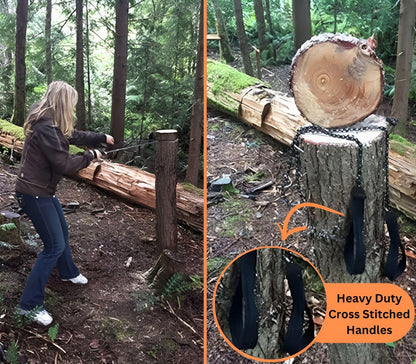 Sportsman Pocket Chainsaw - Camping Folding Hand Saw With Free Fire Starter, 36-Inch Heavy Duty Chain 48 Teeth, Best Pocket Saw for Survival Gear, Hunting, Backpacking, Tree Trimming or Emergency Kit