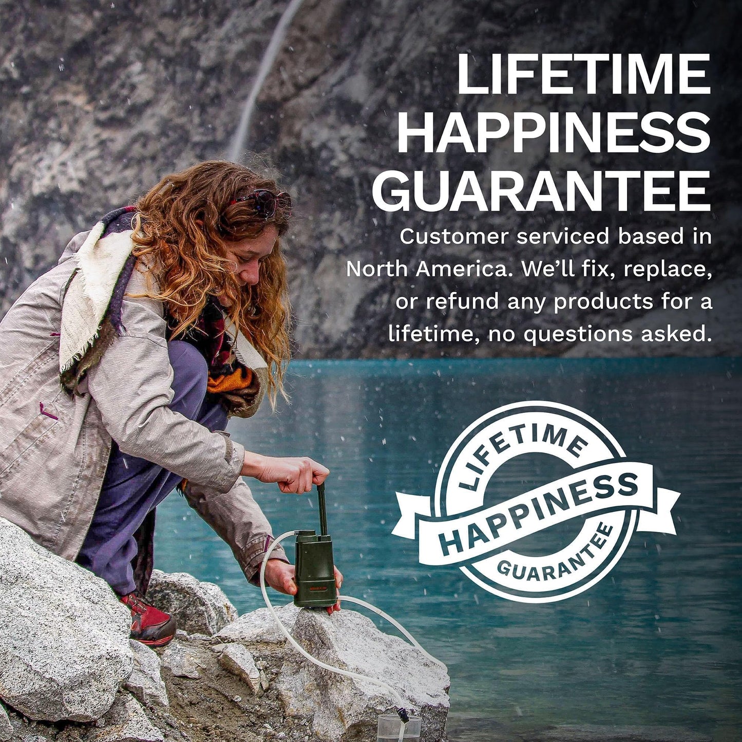 Survivor Filter PRO - Hand Pump Camping Water Filtration System Survival - Water Purifier Survival