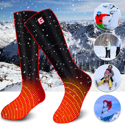 Rabbitroom Heated Socks for Men Rechargeable Electric Heated Socks for Men Women Washable Arthritis Heated Socks Winter Warm Thermal Heated Socks Foot Warmer for Sports Outdoor Skiing Hunting Camping