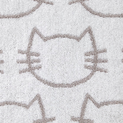 SKL Home Cat Bath Towel, White/Gray