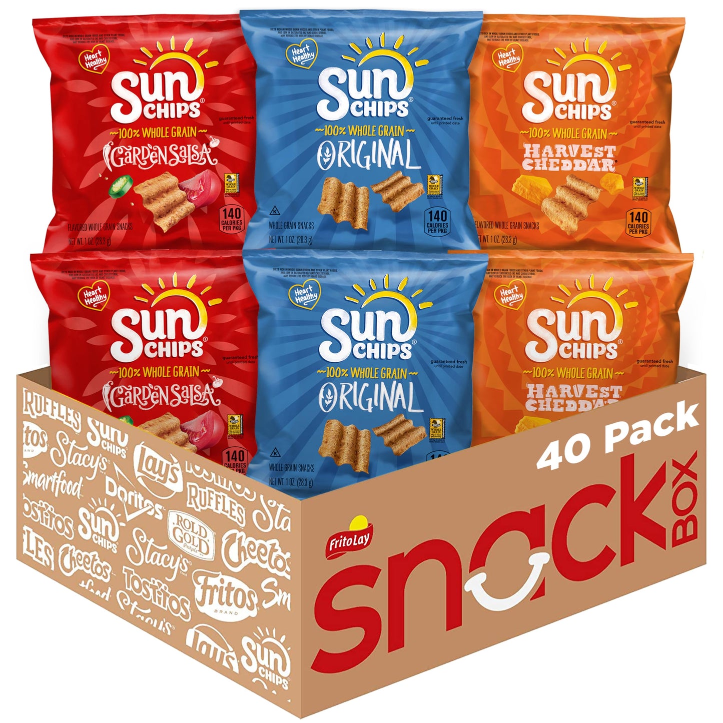 Sunchips Multigrain Chips Variety Pack, 40 Count
