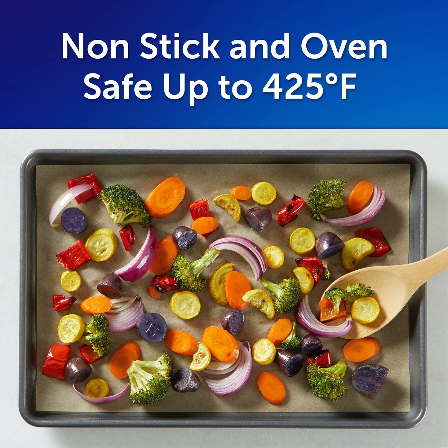 Reynolds Kitchens Unbleached Parchment Paper Roll, Non Stick Parchment Paper for Cooking and Baking, Oven Safe up to 425 Degrees, Chlorine-Free, 45 Feet x 12 Inches, 45 Total Sq. Ft.