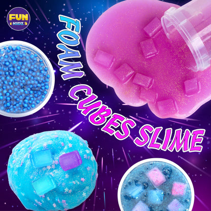 Toy Galaxy Slime Kit for Boys Girls 10-12, FunKidz Ultimate Metallic Slime Making Kit for Kids Ages 8-10 D.I.Y. Glow, Galactic, Fun Slime Gifts