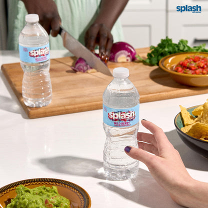 Splash Refresher Flavored Water Bottles, Wild Berry Flavor - 6-Pack, 16.9 Fl Oz - Refreshing Flavored Bottled Water with Electrolytes - Zero Sugar & Zero Calories