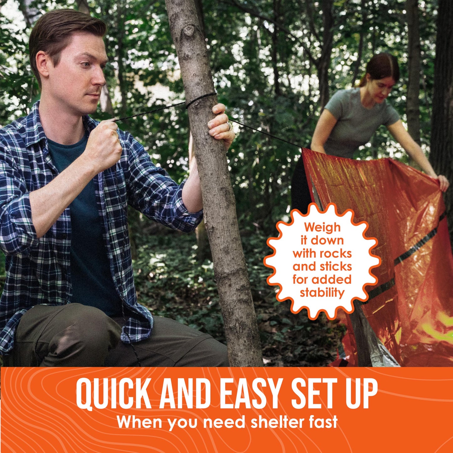 Go Time Gear Emergency Tube Tent Life Tent 2-Person Mylar - Green 2-Pack - Reflects Body Heat & Waterproof Emergency Shelter - Includes Whistle & 550lb Paracord - Survival & Camping Gear