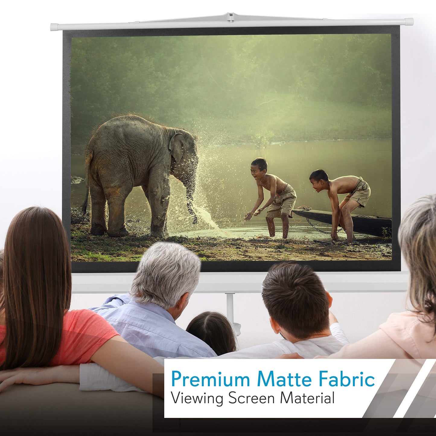 Pyle 50 Inch Portable Projector Screen with Tripod Stand – Lightweight, Durable, Easy Pull Setup Mobile Projection Screen with 4:3 Aspect Ratio, White Matte Fabric for Indoor/Outdoor Use