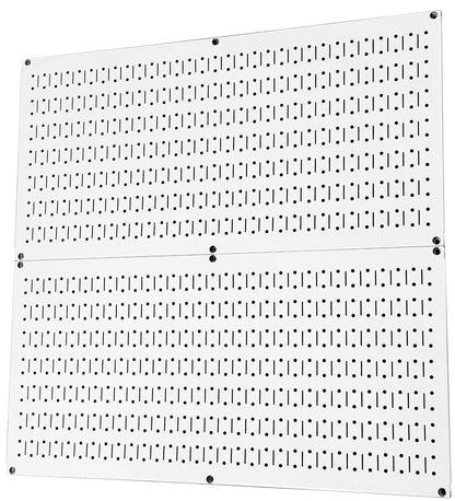 Wall Control Pegboard Rack Home & Garage Tool Storage & Organization White Metal Pegboard Pack - Two 32-Inch x 16-Inch White Steel Peg Board Panels