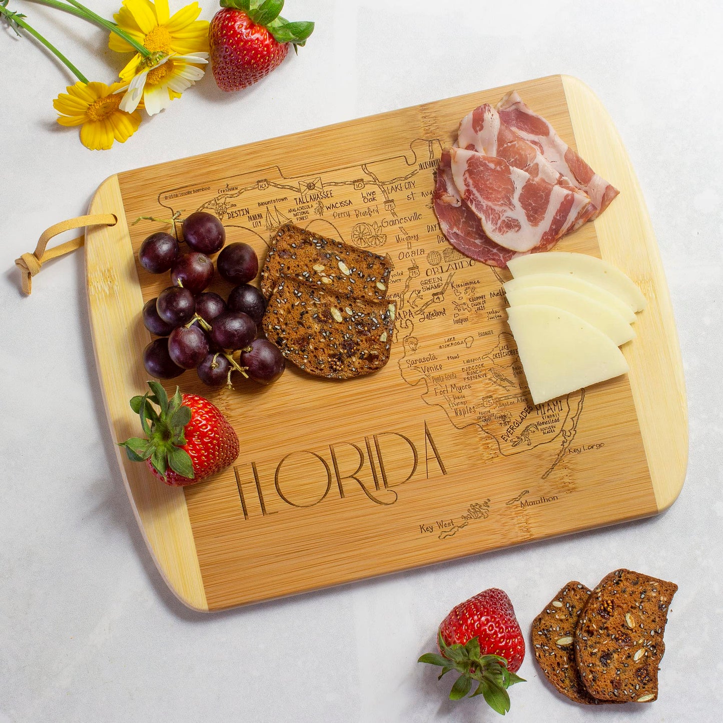 Totally Bamboo A Slice of Life Florida State Serving and Cutting Board, 11" x 8.75"