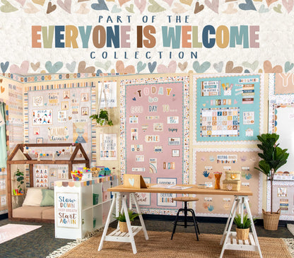 Teacher Created Resources Everyone is Welcome Stripes Straight Rolled Border Trim (TCR8909)