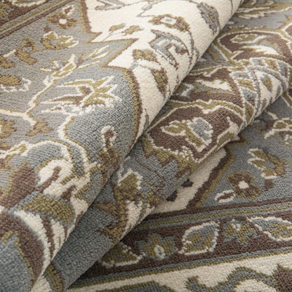 Superior Indoor Area Rug, Plush Carpet Cover, Traditional Oriental Medallion, Perfect for Hallway, Entryway, Living Room, Dining, Bedroom, Office, Kitchen, Glendale Collection, 2' x 3', Green