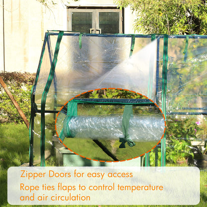 Gardzen Mini Greenhouse Heavy Duty Portable Green House, Clear Tent Small Greenhouse for Indoor Outdoor Plants 71.7”(L) x36.2”(W) x42.5”(H)
