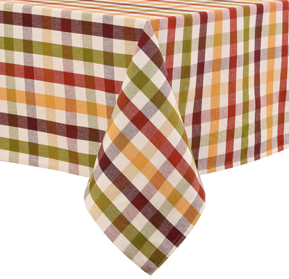 Urban Villa Check Tablecloth Buffalo Checkered Table Cloth Tabletop Cover Kitchen Dining Tablecloth 100% Cotton Great Parties Wedding Holiday Dinner Rectangle 60x102 Inches 8-10 Seats Table Cloth
