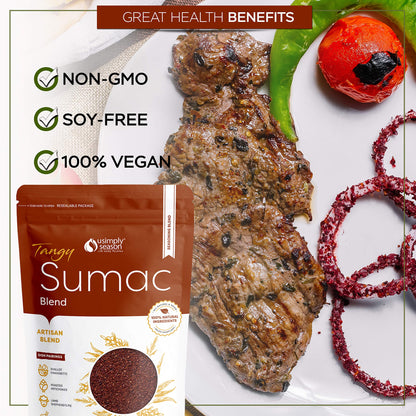 USimplySeason Sumac Spice (Tangy Powder, 8 Ounce)