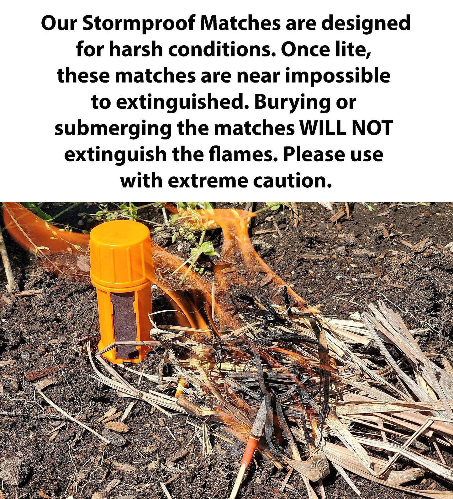 Stormproof Waterproof Matches, Weatherproof Submersible Match for Camping Hiking, a Must for Survival Kit- Windproof Match with Watertight Case -Emergency Fire Starter