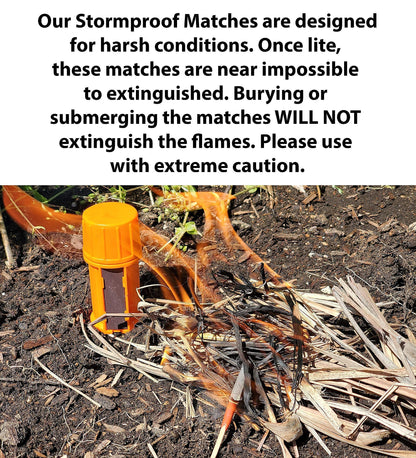 Stormproof Waterproof Matches, Weatherproof Submersible Match for Camping Hiking, a Must for Survival Kit- Windproof Match with Watertight Case -Emergency Fire Starter