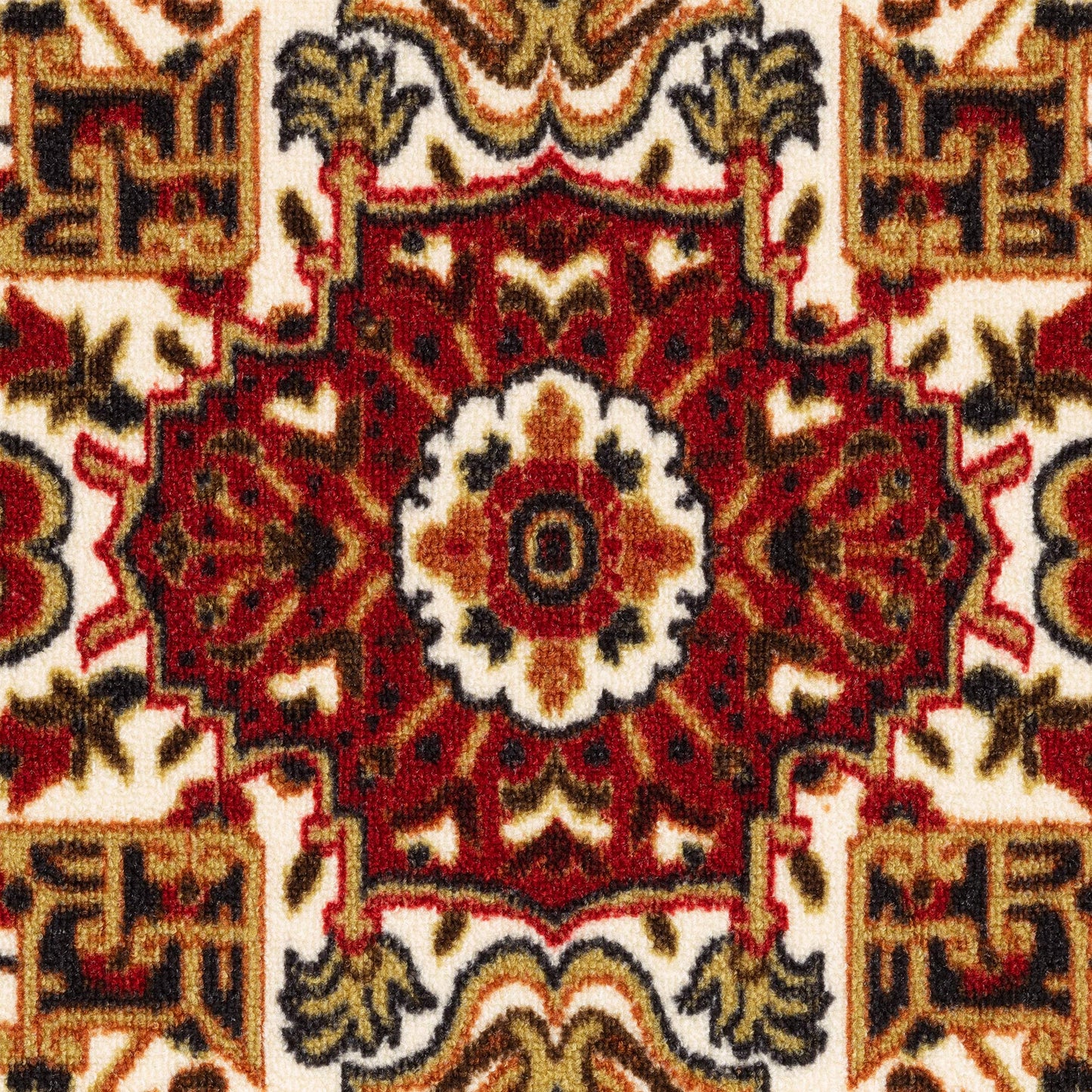 Antep Rugs Alfombras Oriental Traditional 5x7 Non-Skid (Non-Slip) Low Profile Pile Rubber Backing Indoor Area Rugs (Maroon, 5' x 7')