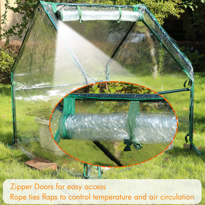 Gardzen Mini Greenhouse Heavy Duty Portable Green House, Clear Tent Small Greenhouse for Indoor Outdoor Plants 36.2”(L) x36.2”(W) x42.5”(H)