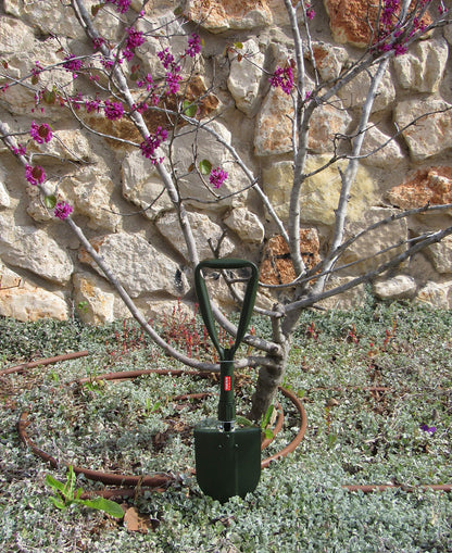 TABOR TOOLS Folding Shovel - Portable Survival Spade for Camping Gear and Emergencies - Steel Rugged Edge Blade - Includes Carrying Pouch - Lightweight E-Tool with Military-Grade Durability. J35A