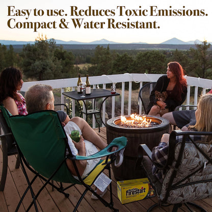 Fire Starter for Indoor and Outdoor Use - Quick Ignition Logs for BBQ, Fireplace, Fire Pit and Campfires (24 Pack) -Starters for Campfires