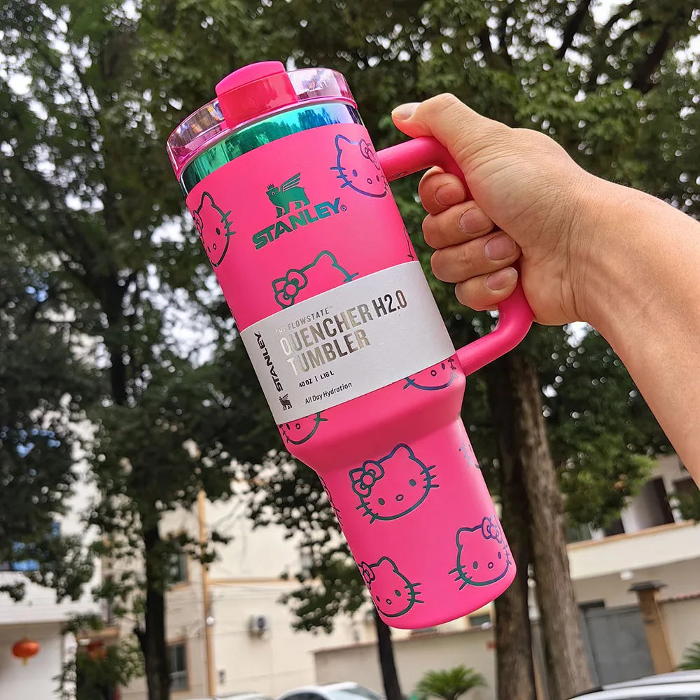 Hot Pink Stanley Quencher H2.0 Tumbler – 40 oz Travel Cup